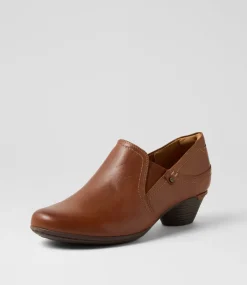 Women COB HILL Heels-Laurel Shootie Brown Leather Heels