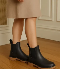 Women DIANA FERRARI Boots-Laurina2 Black Ankle Gumboots