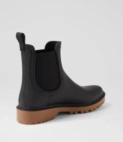 Women DIANA FERRARI Boots-Laurina2 Black Ankle Gumboots
