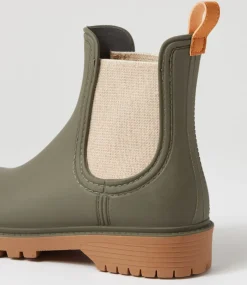 Women DIANA FERRARI Boots-Laurina2 Olive Gumboot Ankle Boots