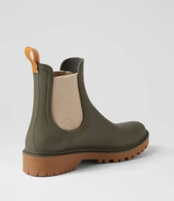 Women DIANA FERRARI Boots-Laurina2 Olive Gumboot Ankle Boots