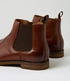 COLORADO Boots|Dress Shoes-Lavas Cognac Tumble Leather Chelsea Boots