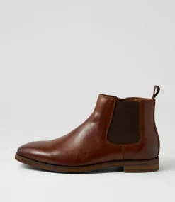 COLORADO Boots|Dress Shoes-Lavas Cognac Tumble Leather Chelsea Boots