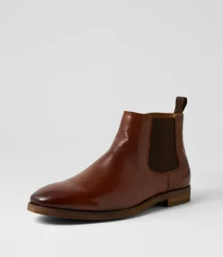 COLORADO Boots|Dress Shoes-Lavas Cognac Tumble Leather Chelsea Boots