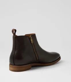 COLORADO Boots|Dress Shoes-Lavas Dark Brown Tumble Leather Chelsea Boots