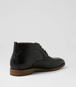 COLORADO Boots|Dress Shoes-Lavra Black Tumble Leather Lace Up Boots