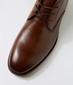 COLORADO Boots|Dress Shoes-Lavra Cognac Tumble Leather Lace Up Boots