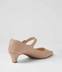 Women SUPERSOFT Comfort|Mary Janes-Lays Dark Nude Leather Mary Jane Heels