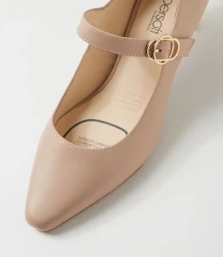 Women SUPERSOFT Comfort|Mary Janes-Lays Dark Nude Leather Mary Jane Heels
