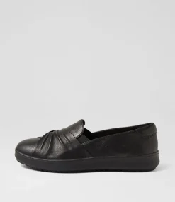 Women SUPERSOFT Comfort|Sneakers-Lazzi Black Leather Sneakers