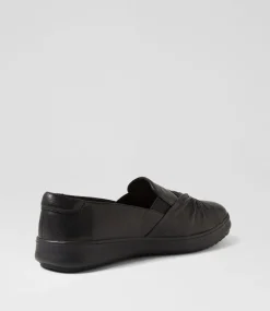 Women SUPERSOFT Comfort|Sneakers-Lazzi Black Leather Sneakers
