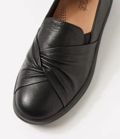 Women SUPERSOFT Comfort|Sneakers-Lazzi Black Leather Sneakers