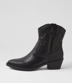 Women I LOVE BILLY Boots-Leenie Black Ankle Boots