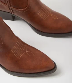 Women I LOVE BILLY Boots-Leenie Tan Ankle Boots