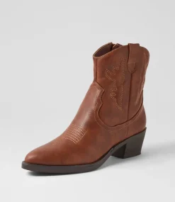 Women I LOVE BILLY Boots-Leenie Tan Ankle Boots