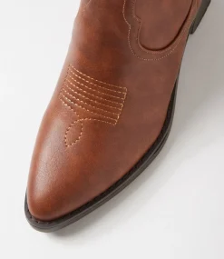 Women I LOVE BILLY Boots-Leenie Tan Ankle Boots