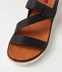 Women I LOVE BILLY Flats|Sandals-Leilas Black Sandals