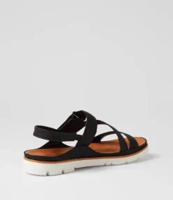 Women I LOVE BILLY Flats|Sandals-Leilas Black Sandals