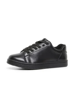 LYNX Sport School Shoes|Junior School Shoes-LENNY JNR E BLACK LEATHER