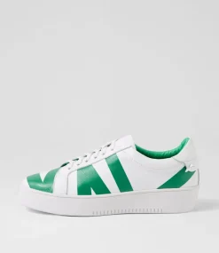 Women TOP END Sneakers-Lenny White Emerald Multi Sneakers