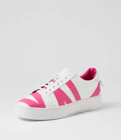 Women TOP END Sneakers-Lenny White Fuchsia Multi Sneakers