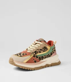 Women BLOWFISH Sneakers-Leo Leopard Microsuede Sneakers