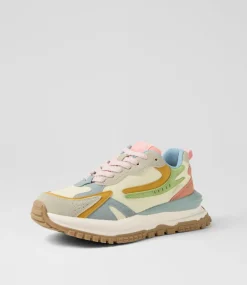 Women BLOWFISH Sneakers-Leo Pistachio Multi Microsuede Sneakers