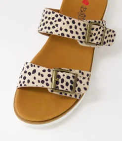 Women I LOVE BILLY Slides|Sandals-Lertol Cheetah Microsuede Slides