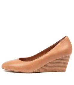 Women DIANA FERRARI Wedges|Heels-LESPIE TAN LEATHER