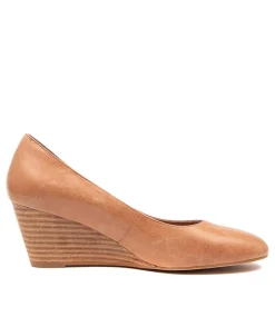 Women DIANA FERRARI Wedges|Heels-LESPIE TAN LEATHER