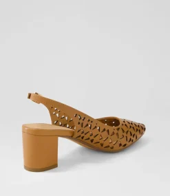 Women DIANA FERRARI Heels-Leyah Tan Leather Heels