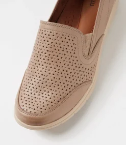 Women COB HILL Wedges|Flats-Lidia Slip On Light Tan Burnished Leather Flat Shoes