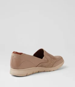 Women COB HILL Wedges|Flats-Lidia Slip On Light Tan Burnished Leather Flat Shoes