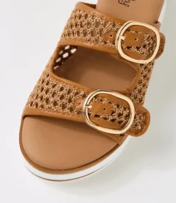 Women I LOVE BILLY Sandals-Liker Brown Weave Sandals
