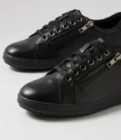 Women SUPERSOFT Comfort|Sneakers-Lillyz Black Leather Sneakers