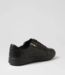 Women SUPERSOFT Comfort|Sneakers-Lillyz Black Leather Sneakers