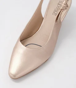 Women SUPERSOFT Comfort|Heels-Lilybeth2 Champagne Leather Heels