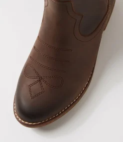 Women COLORADO Boots|Comfort-Limit Mocca Crazyhorse Leather Calf Boots