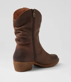 Women COLORADO Boots|Comfort-Limit Mocca Crazyhorse Leather Calf Boots