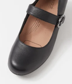 Women SUPERSOFT Comfort|Mary Janes-Limited Black Leather Heels