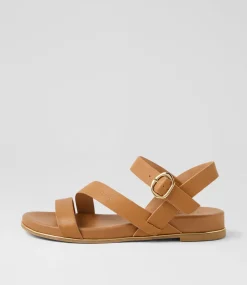 Women SUPERSOFT Comfort|Flats-Lindi Dark Tan Leather Sandals