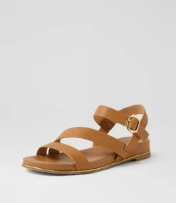 Women SUPERSOFT Comfort|Flats-Lindi Dark Tan Leather Sandals