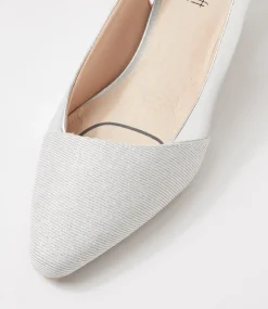 Women SUPERSOFT Comfort|Heels-LINSAIN SU SILVER SPARKLE SILVER FABRIC LEATHER