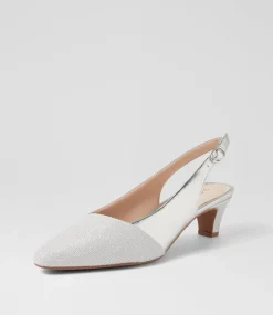 Women SUPERSOFT Comfort|Heels-LINSAIN SU SILVER SPARKLE SILVER FABRIC LEATHER