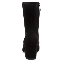 Women DIANA FERRARI Boots-LINTA BLACK MICROSUEDE ANKLE BOOTS