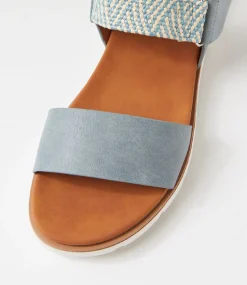 Women I LOVE BILLY Flats|Sandals-Lintee Denim Sandals