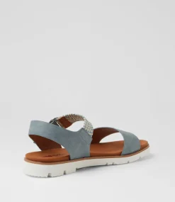 Women I LOVE BILLY Flats|Sandals-Lintee Denim Sandals