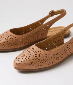 Women DIANA FERRARI Flats-Linz Dark Tan Leather Flat Shoes