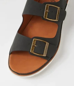 Women I LOVE BILLY Flats|Sandals-Lippert Black Sandals