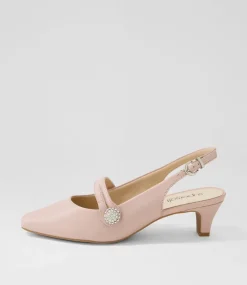 Women SUPERSOFT Comfort|Heels-Lisshle2 Blush Leather Heels